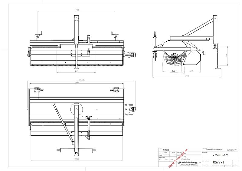 EURO-Jabelmann Kehrmaschinen, NEU, Breiten 1500 - 2500 mm, eigene Herstellung, für Schlepper + Stapler