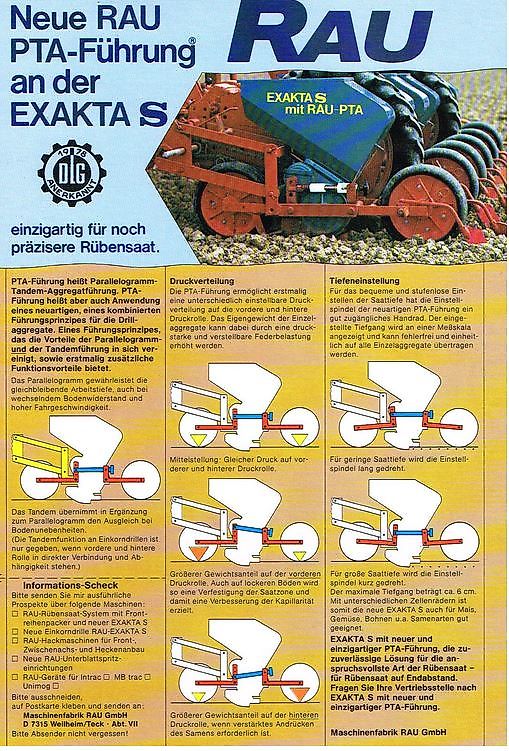 Rau Exakta S 6Reihig Genoppte Gummidruckrollen
