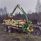 MD KELLFRI Forstanhänger mit Kran 4,2 m, inkl. Antrieb