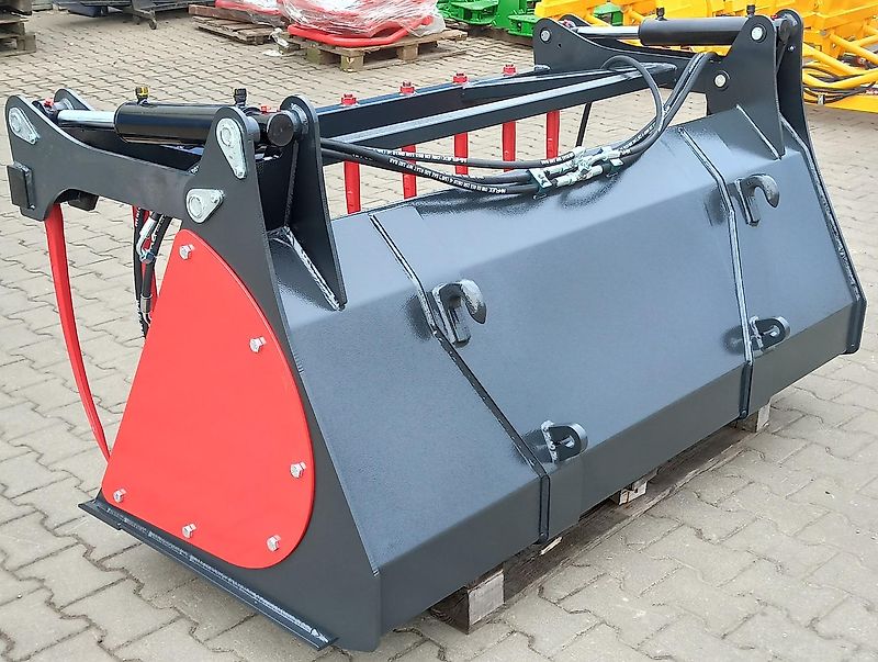 Silagegreifer / Greifschaufel / 1.2-2.4 mit eingeschraubten Zinken – Für Mist, Silage und organische Materialien