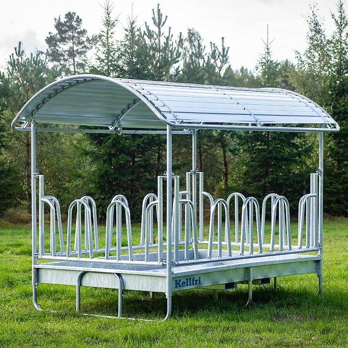 MD Kellfri Heuraufe mit Palisaden für Rinder, 12 -14 Fressplätze