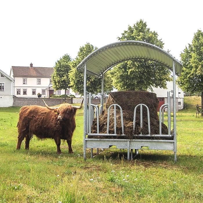 MD Kellfri Heuraufe mit Palisaden für Rinder, 12 -14 Fressplätze